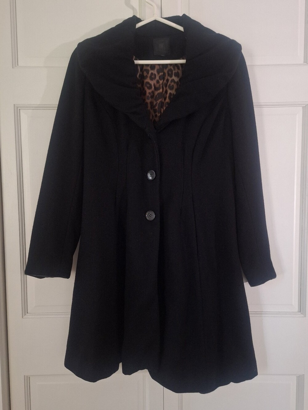 Express black wool blend coat